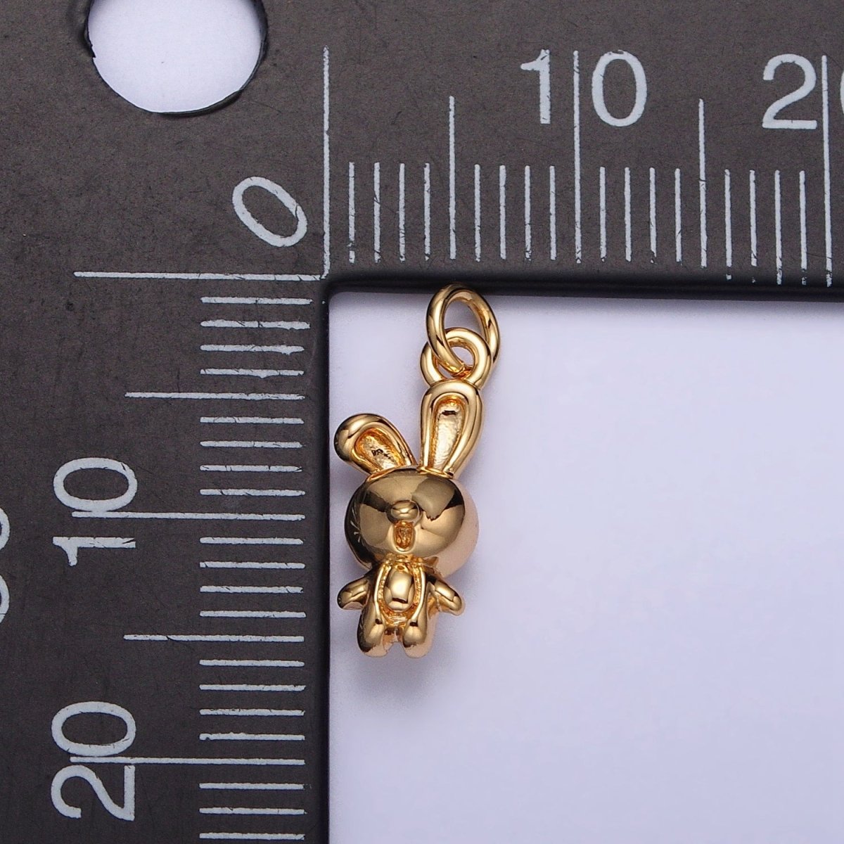 Gold, Silver Little Bunny Rabbit 16.5mm Add-On Animal Charm | AC-185 AC-446 - DLUXCA