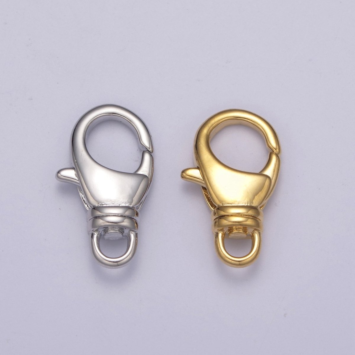 Gold / Silver Lobster Clasps - 24K Gold Filled Clasp for Jewelry Making Findings L-584 L-585 - DLUXCA