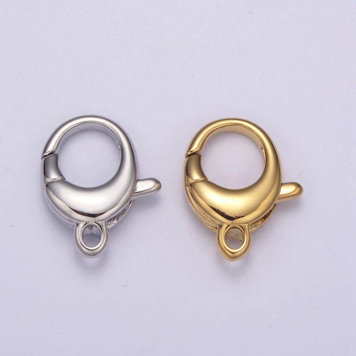Gold / Silver Lobster Clasps - Oval Style in 24k Gold Filled L-594 L-595 - DLUXCA