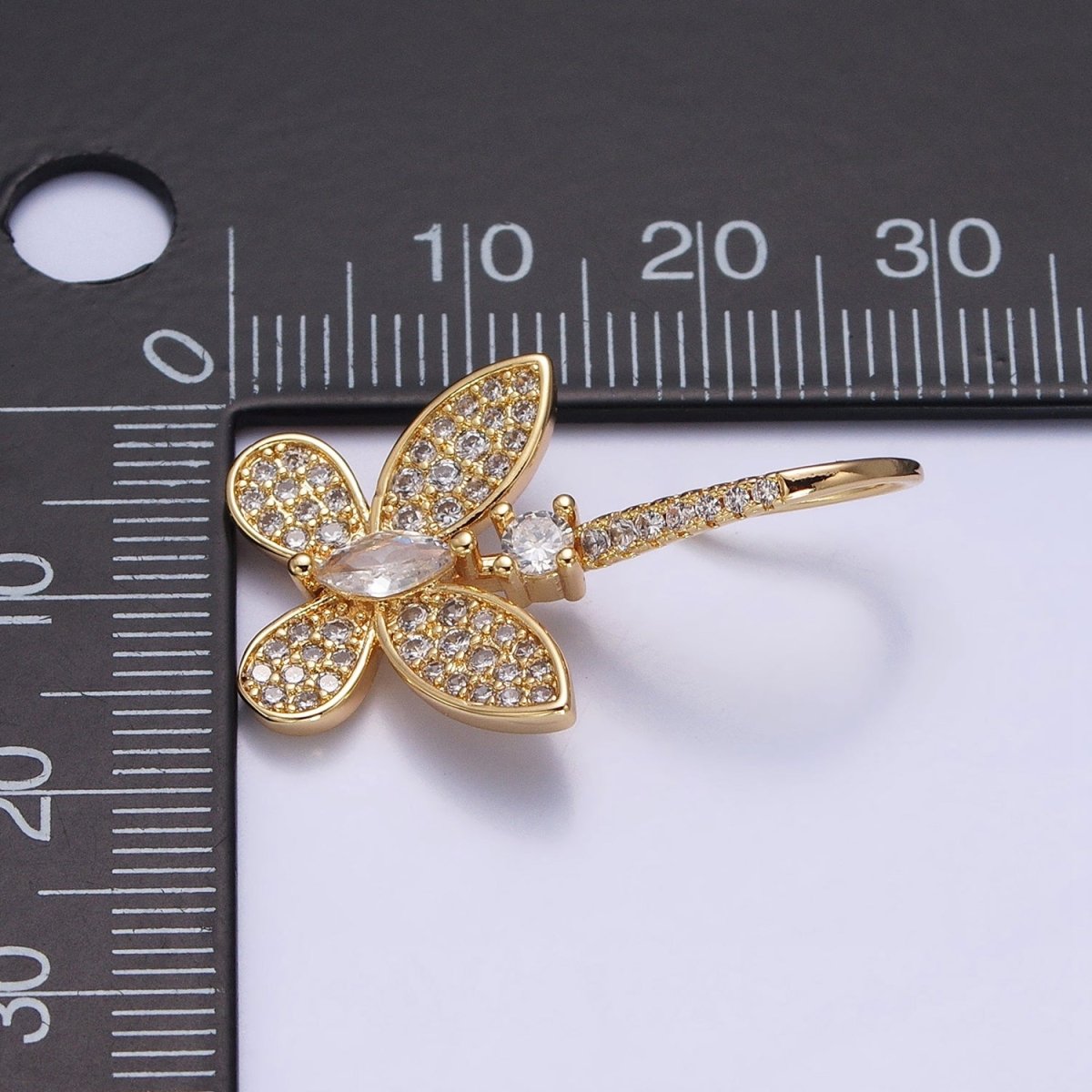 Gold, Silver Mariposa Butterfly Marquise CZ Micro Paved French Hook Earrings | AB585 AB586 - DLUXCA