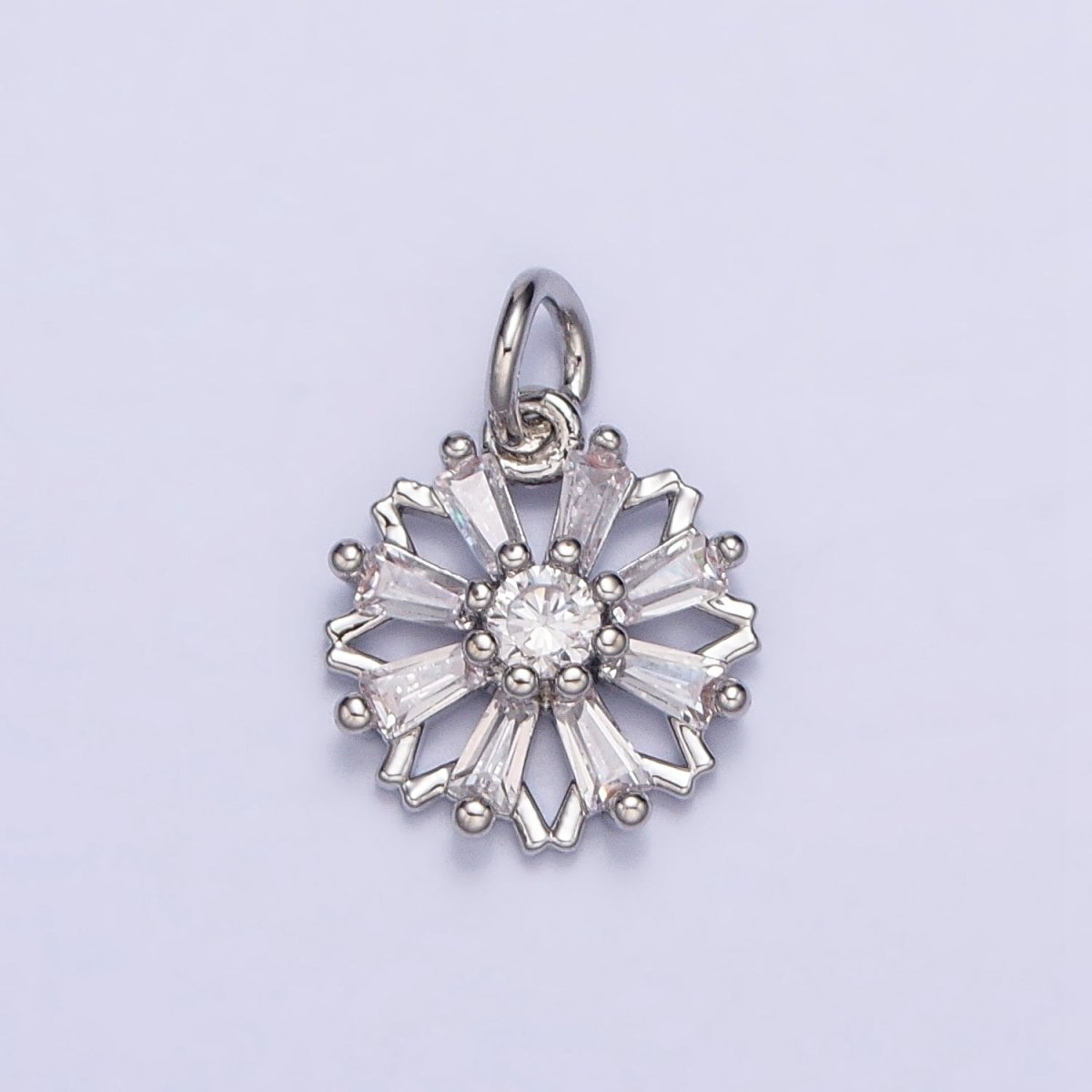 Gold, Silver Nature Flower Baguette Add-On Charm | AC701 AC702 - DLUXCA