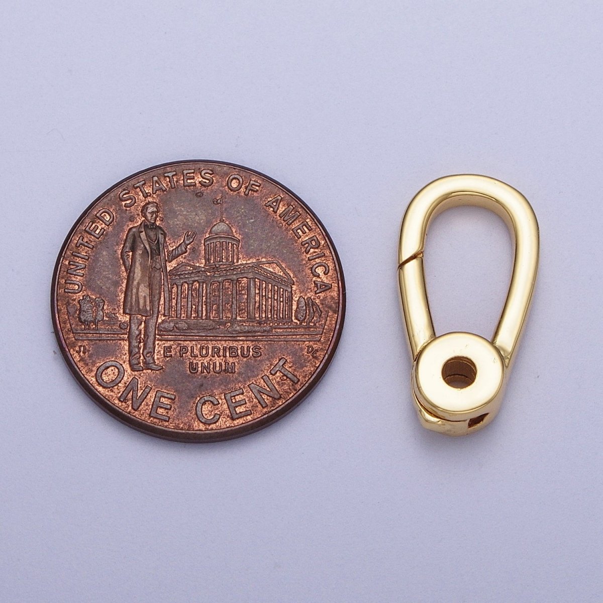 Gold / Silver Push Gate Ring , Charm Enhancer Link, Jewelry Closure Wholesale Supply | K-048 K-050 - DLUXCA