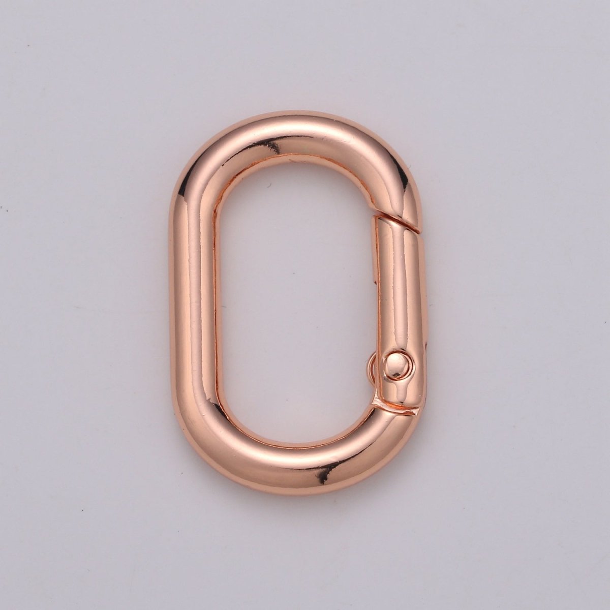Gold, Silver, Rose Gold, Black Thick Push Gate Oval Clasp, Spring gate Clasp, 20x31mm Chunky Clasp for Statement Necklace L-028~L-031 - DLUXCA