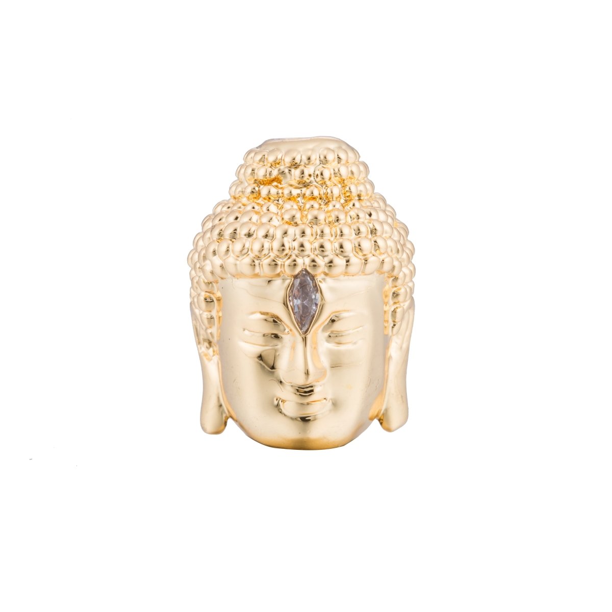 Gold / Silver / Rose Gold Meditation Buddha Head Spacer Beads | B-027 - DLUXCA