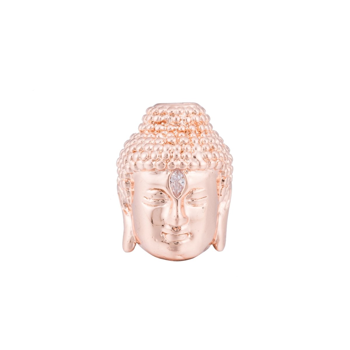 Gold / Silver / Rose Gold Meditation Buddha Head Spacer Beads | B-027 - DLUXCA