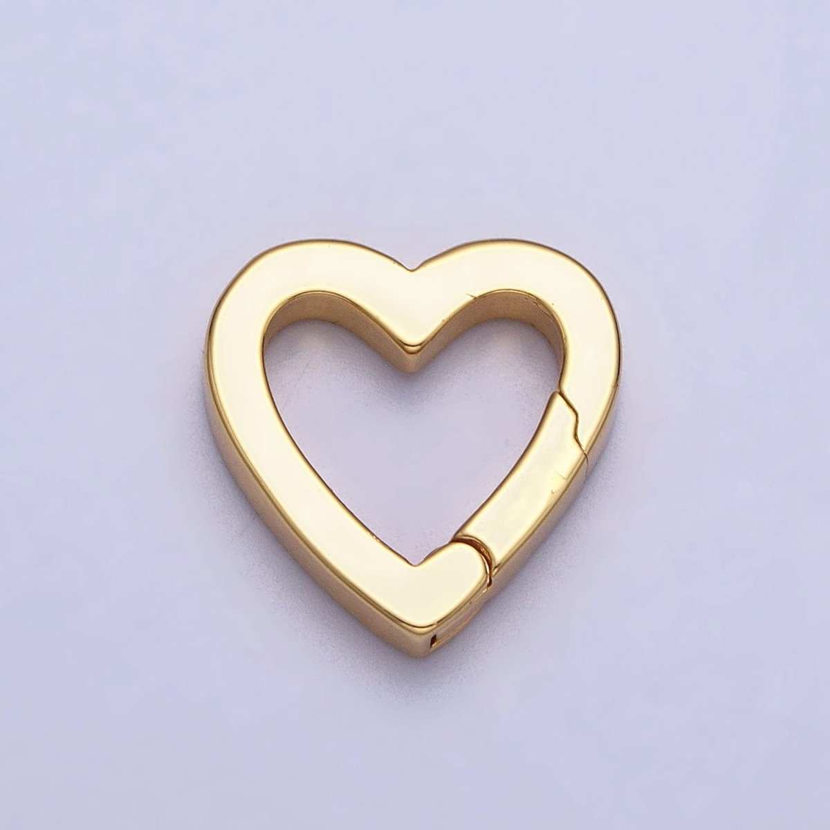 Gold Silver Spring Gate Ring Heart Clasp, Push Clip Clasp, Spring Gate for Jewelry Making Z-309 Z-310 - DLUXCA