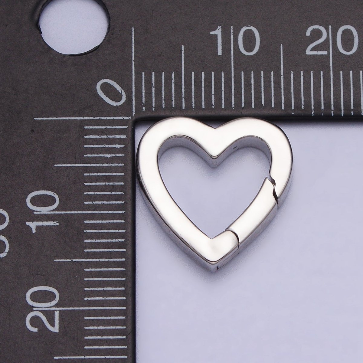 Gold Silver Spring Gate Ring Heart Clasp, Push Clip Clasp, Spring Gate for Jewelry Making Z-309 Z-310 - DLUXCA