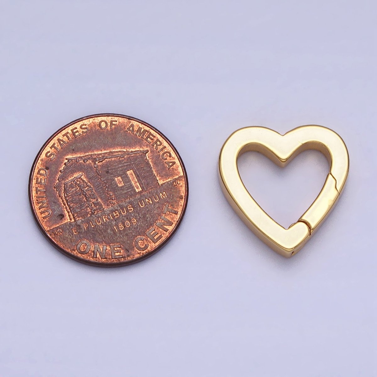 Gold Silver Spring Gate Ring Heart Clasp, Push Clip Clasp, Spring Gate for Jewelry Making Z-309 Z-310 - DLUXCA