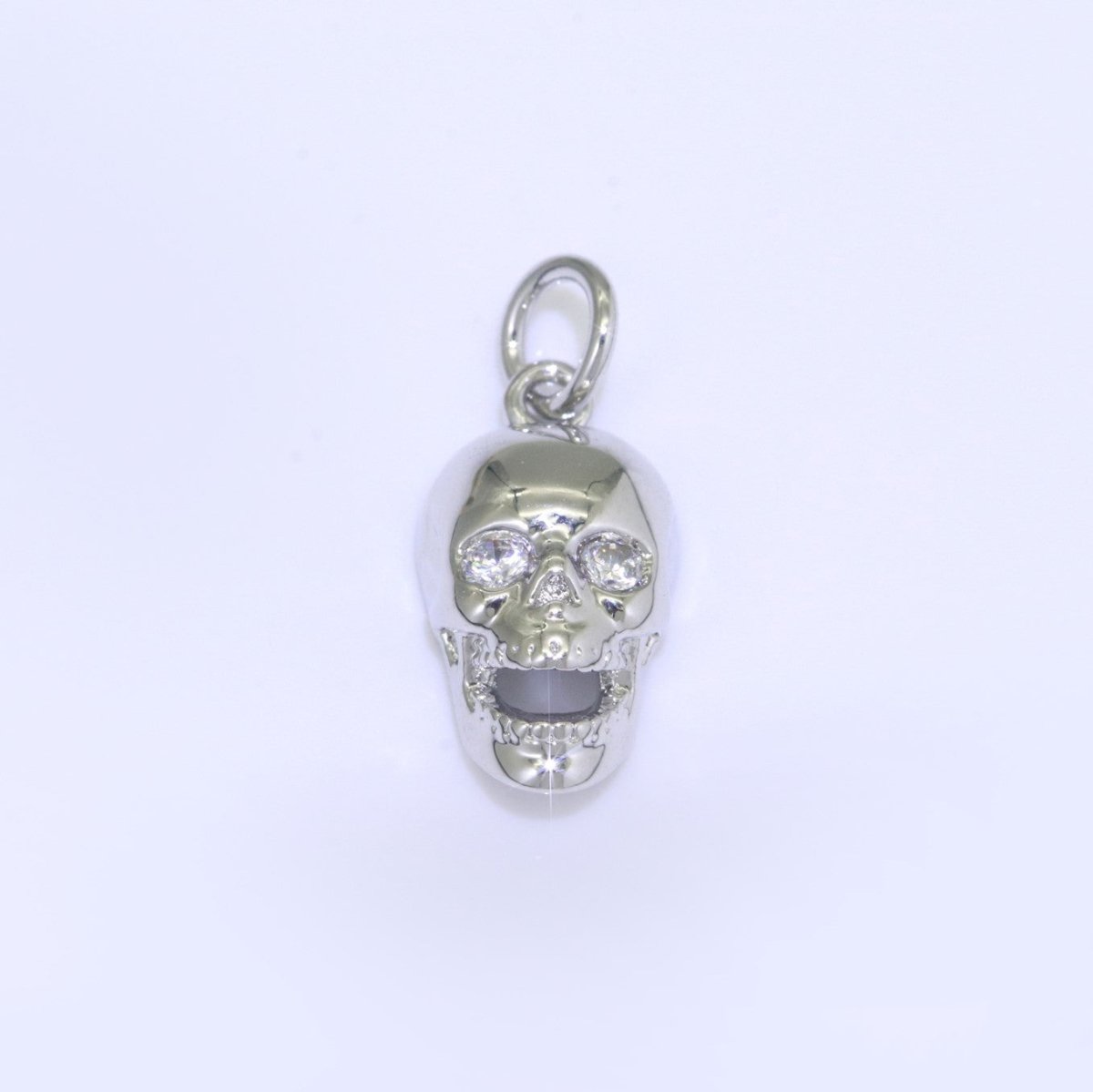 Gold Skull Charm, Skull Pendant, 3D Skull Pendant Gold Filled Charm, Pewter, Silver Black Gun Metal Charm Bracelet Necklace for halloween M-508 - M-510 - DLUXCA