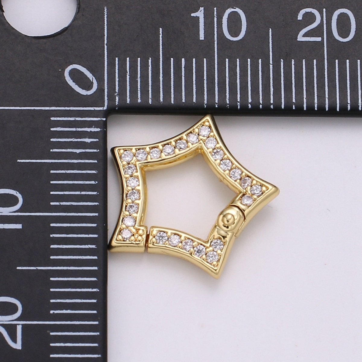 Gold Star Clasp Spring Gate Ring, Push Gate Ring Snap Click Lock 14K Gold Filled Clasp for Link Necklace Bracelet Connector L-169 L-170 - DLUXCA