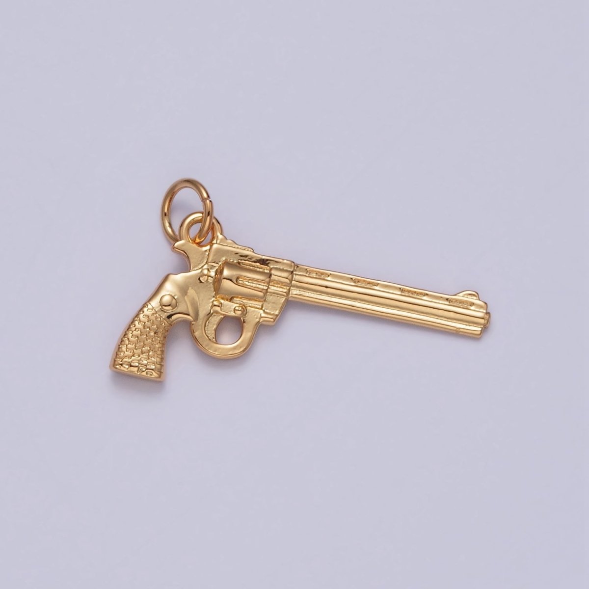 Gold Top Break Revolver Pistol Rifle Gun Weapon Charm | X-149 - DLUXCA