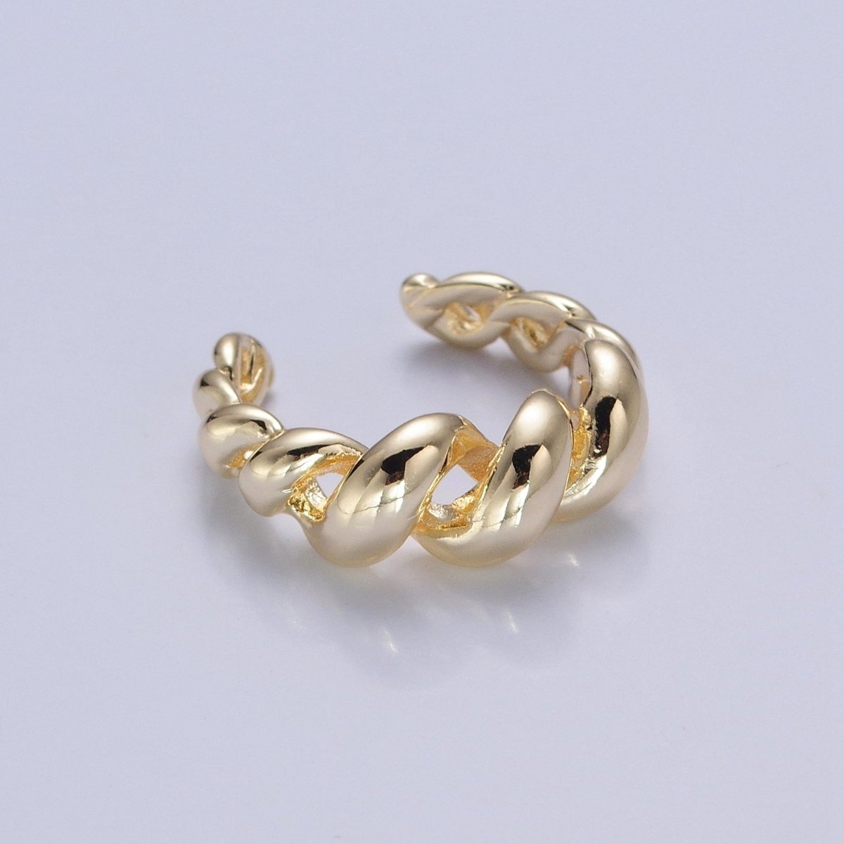 Gold Twisted Ring, Twist Ring, Spiral Gold Ring, Twined Ring Midi Ring Stackable Jewelry O-779 - DLUXCA