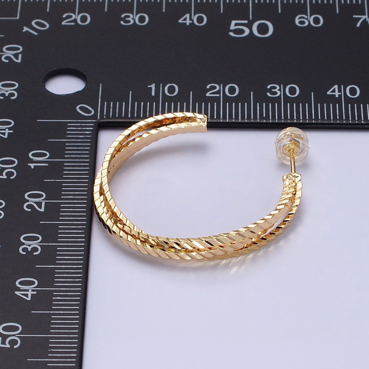 Gold Twisted Snake Hoop Earring Silver Hoops Gold Modern Earrings AB930 AB937 - DLUXCA