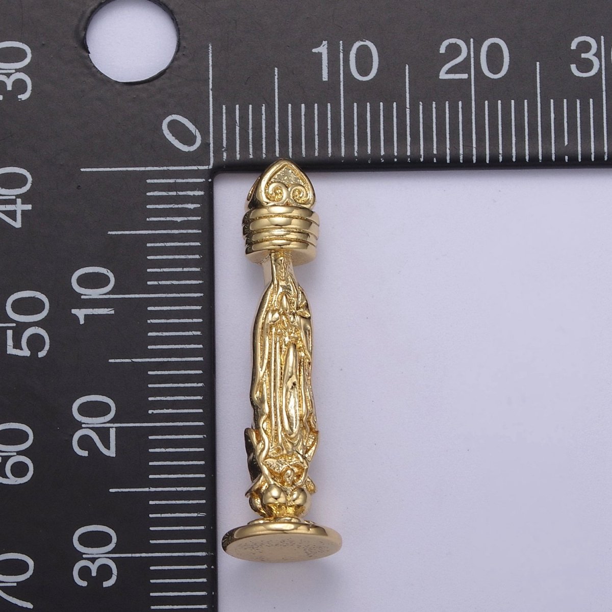 Gold Virgin Mary statue Charm Religious praying Pendant for Necklace rosary Figurine Catholic Jewelry N-628 - DLUXCA