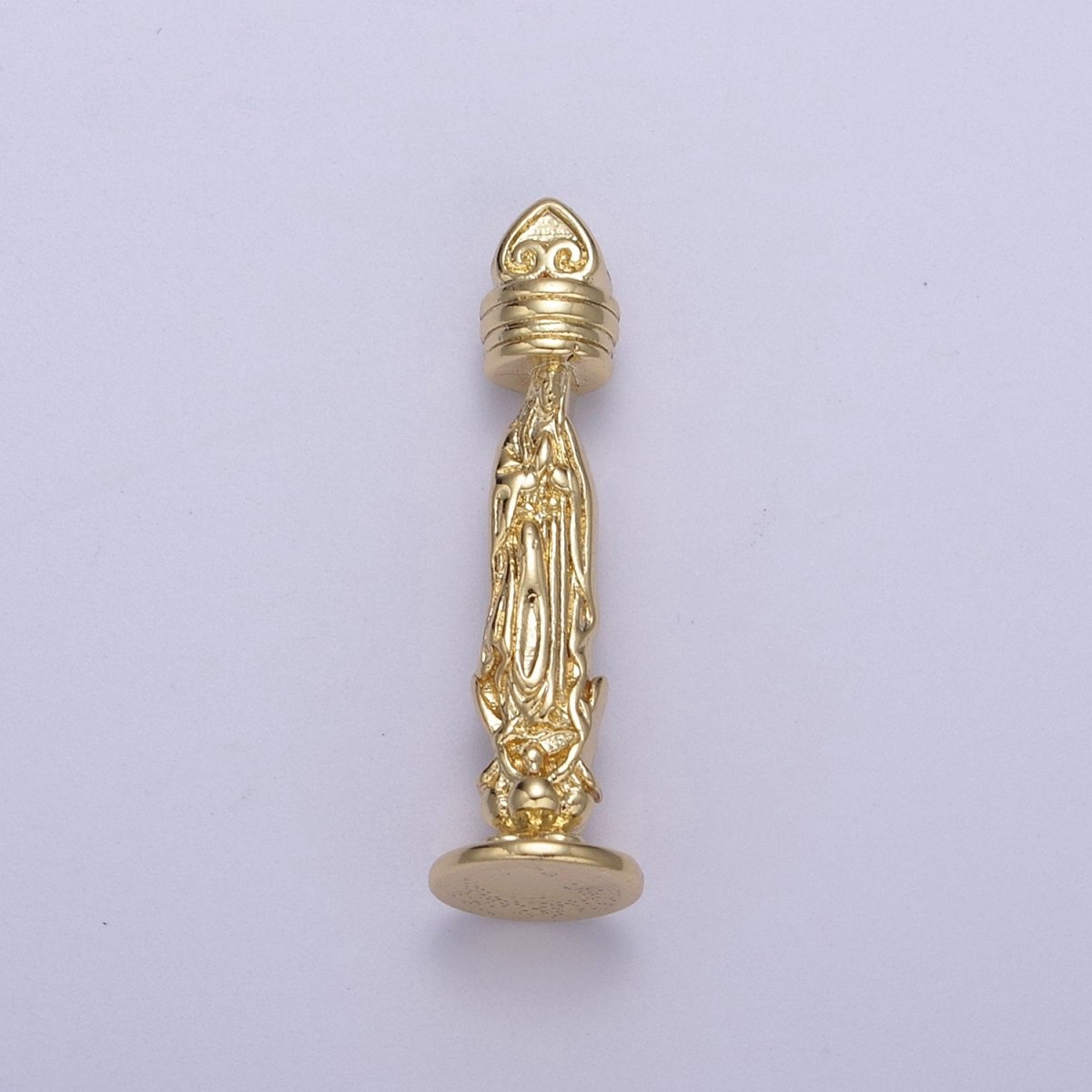 Gold Virgin Mary statue Charm Religious praying Pendant for Necklace rosary Figurine Catholic Jewelry N-628 - DLUXCA