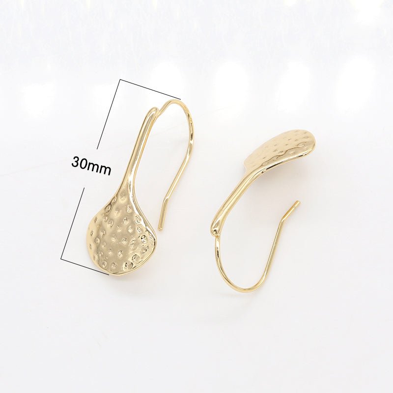 Golden Simple Flat End Earclimbers, Plain Gold Simple Earring Jewelry GP-774 - DLUXCA