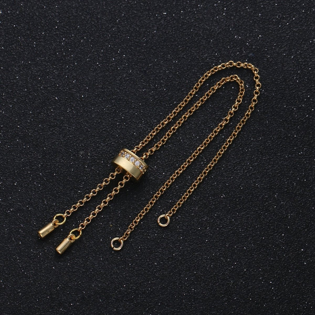 Half Finish Gold Filled Bracelet, Half Finish Chain For DIY Bracelet Gold / Silver / Rose Gold / Black- K-843,K-844,K-857,K-858 - DLUXCA