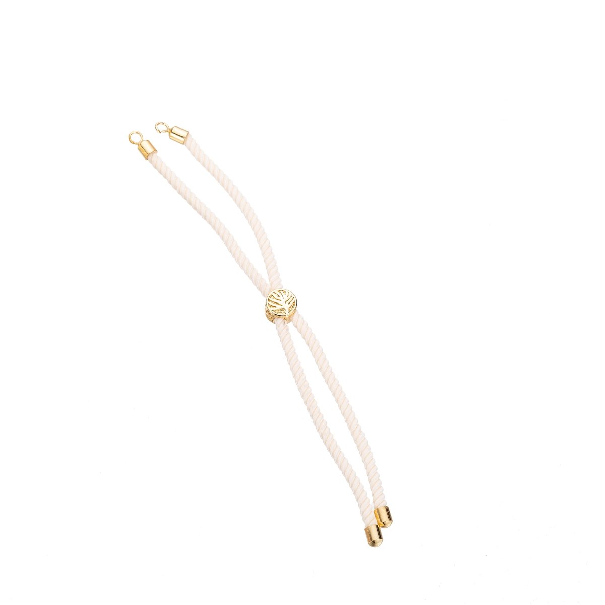 Half Finished Adjustable Cord Bracelet with Jump Rings, Semi Finished Friendship Bracelet | O-038 ~ O-053 - DLUXCA