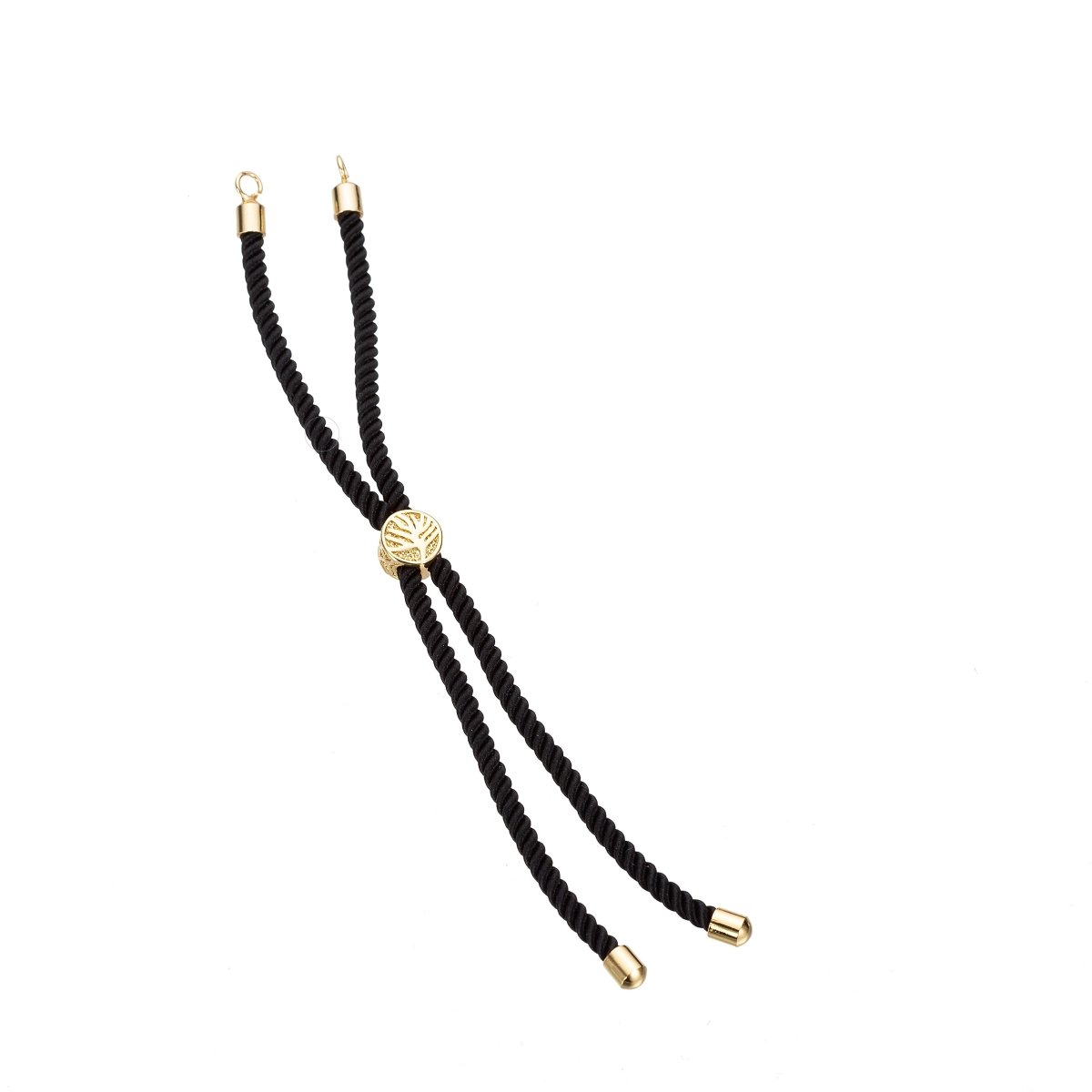 Half Finished Adjustable Cord Bracelet with Jump Rings, Semi Finished Friendship Bracelet | O-038 ~ O-053 - DLUXCA