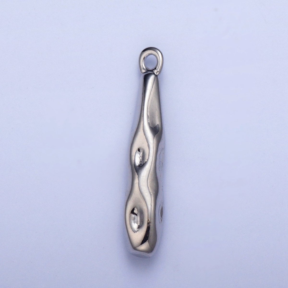 Hammered Long Club Abstract Geometric Charm in Gold & Silver | X-700 X-701 - DLUXCA