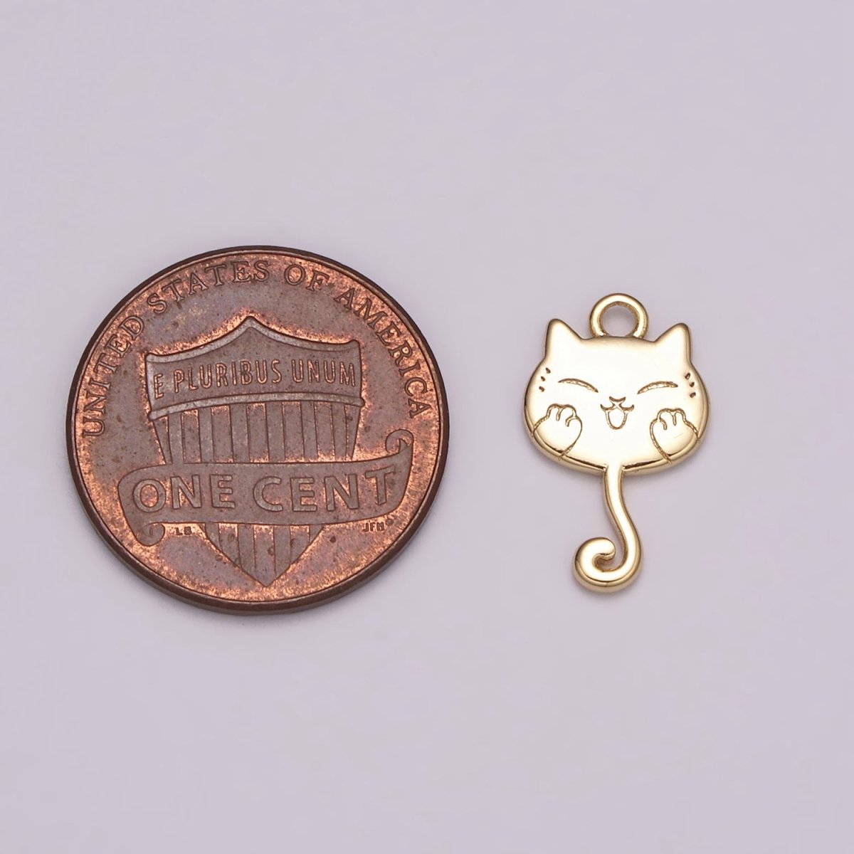 Hanging Kitty Kawaii Charm White Japanese Cat Charm for Necklace Earring Bracelet Phone Charm E-611 - DLUXCA