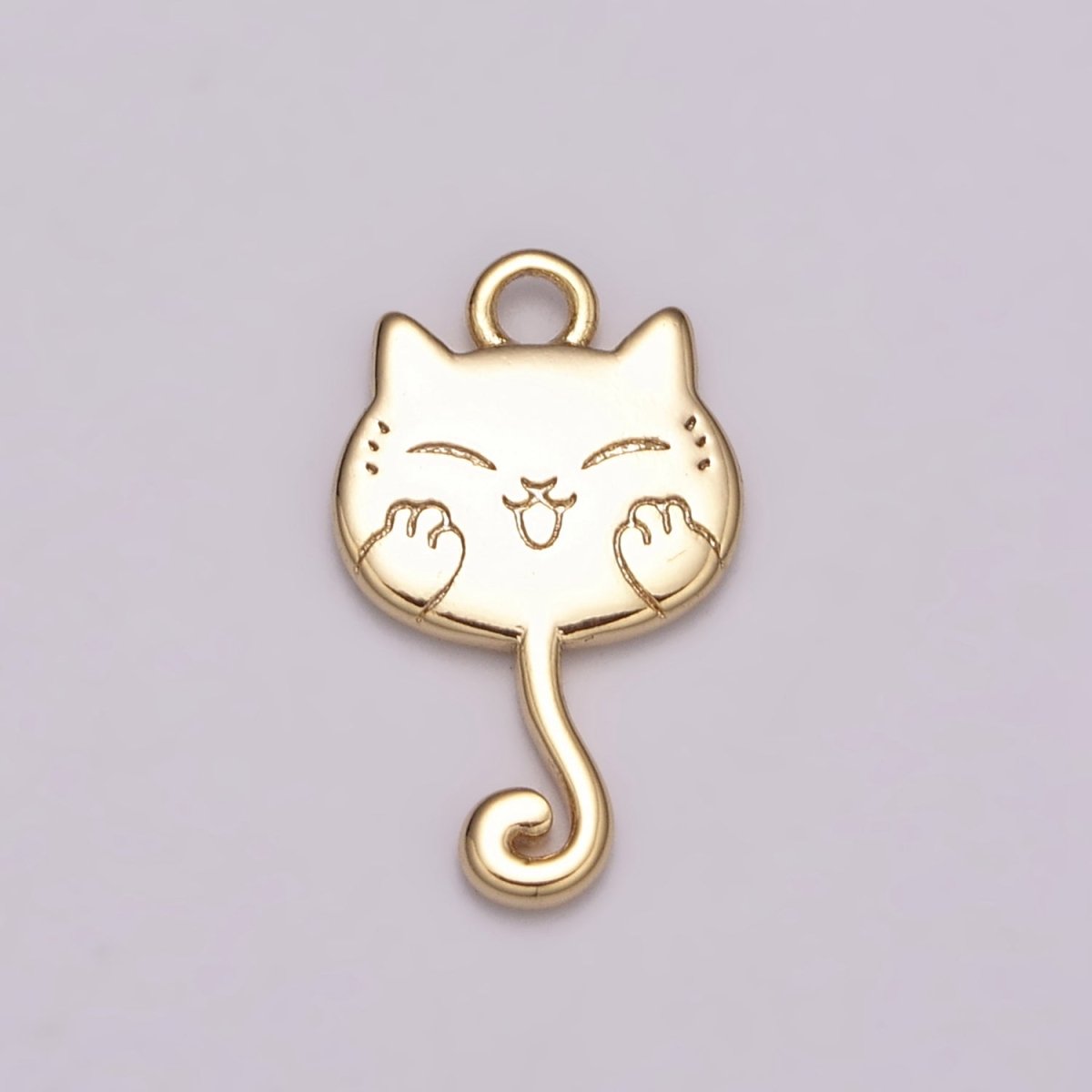 Hanging Kitty Kawaii Charm White Japanese Cat Charm for Necklace Earring Bracelet Phone Charm E-611 - DLUXCA