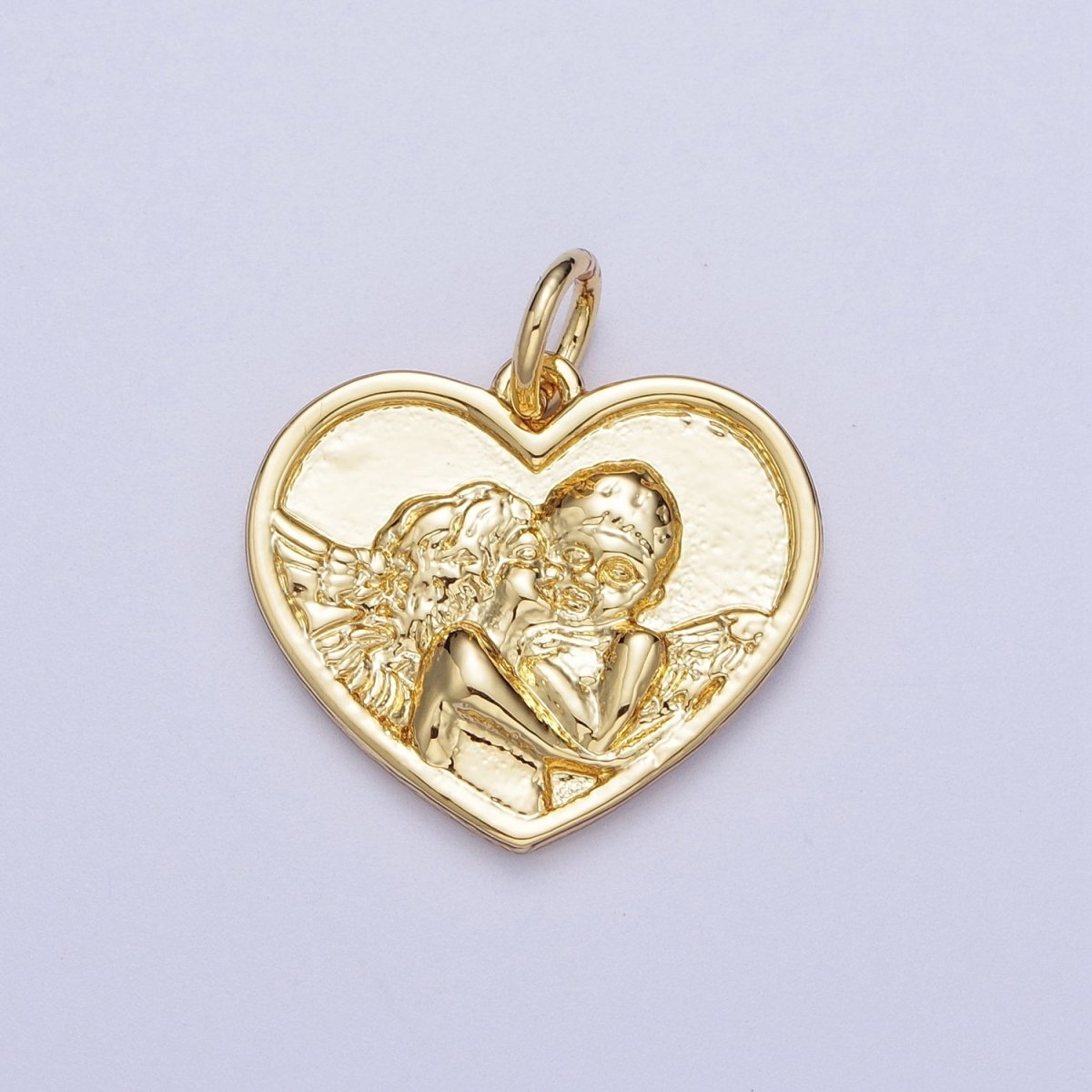 Heart Cherub Angel Charm for Bracelet Earring Necklace, Religious, Guardian Angel Cupid Pendant Valentine Day Inspired | X-729 - DLUXCA