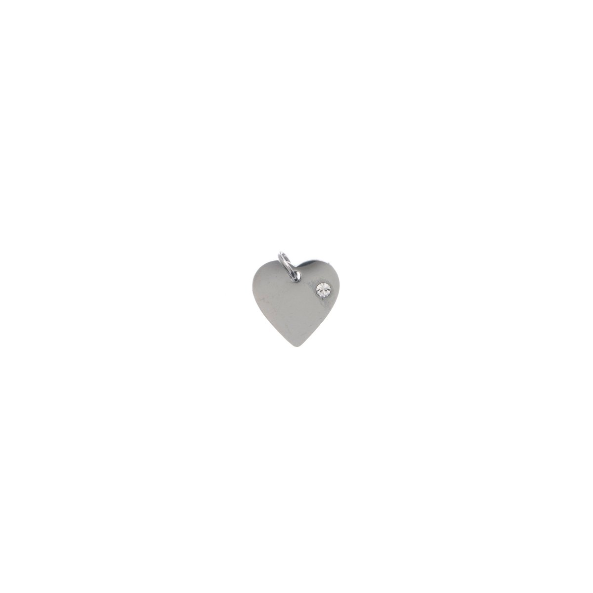 Heart Stainless Steel Charm, 12X13mm, Medium, Great For Geometric Jewelry, For Jewelry Making, For Jewelry Supply E-665 - DLUXCA