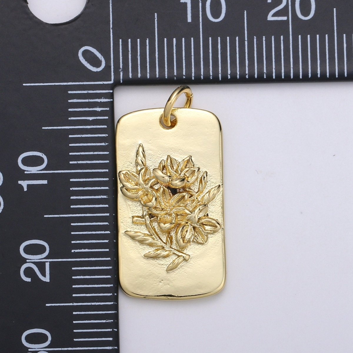 Hibiscus Charms, Gold Hibiscus Pendant, Dainty Hibiscus Charm, Small Wild Flower Charm for Necklace Floral Flower Tag Jewelry D-766 - DLUXCA