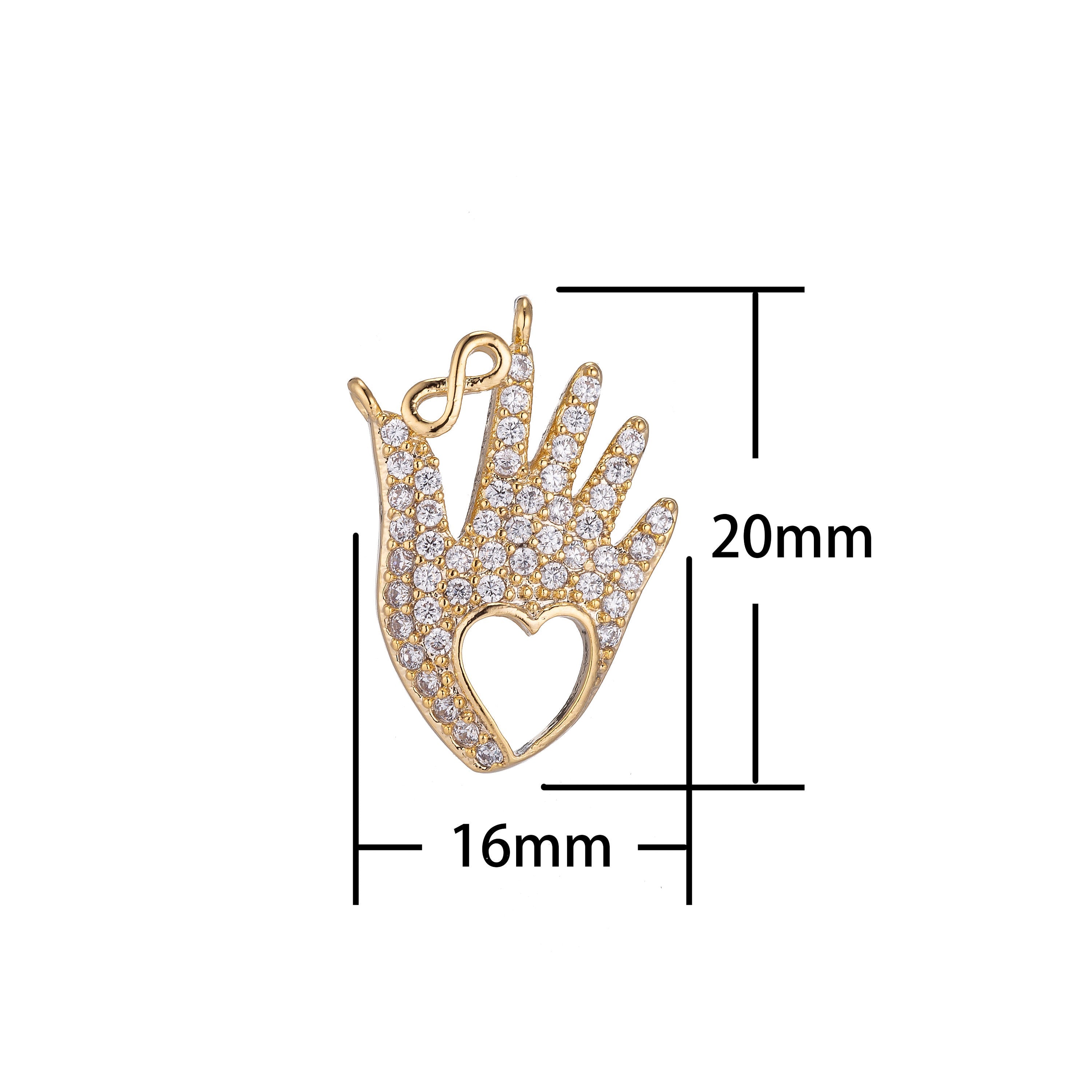 Dainty Gold Love Bird Dove Bracelet Connector, 18K Gold Filled Micro Pave CZ Charm, Eternal Forever Love Necklace Pendant for Jewelry Making, COGF-269/F-238 - DLUXCA
