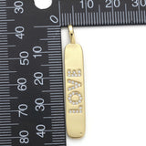1pc 14k Gold Filled Micro Pave Cubic Zirconia Bar Pendant Charm, Micro Pave CZ Pendant Charm, Gold Filled Pendant, For DIY Jewelry 50mmx10mm - DLUXCA