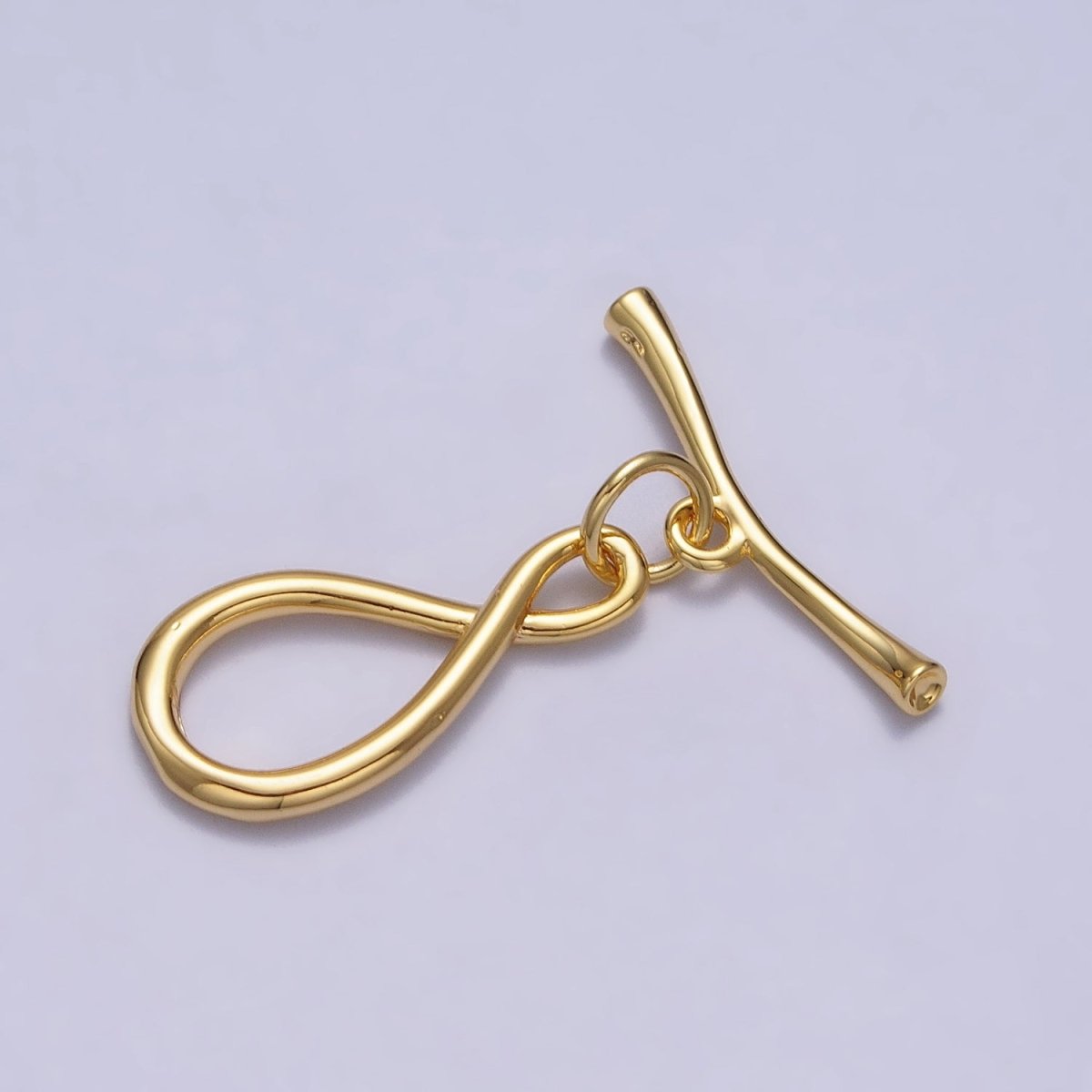 Infinity Coiled Geometric Toggle Clasps Jewelry Closure in Gold & Silver | Z-082 Z-083 - DLUXCA