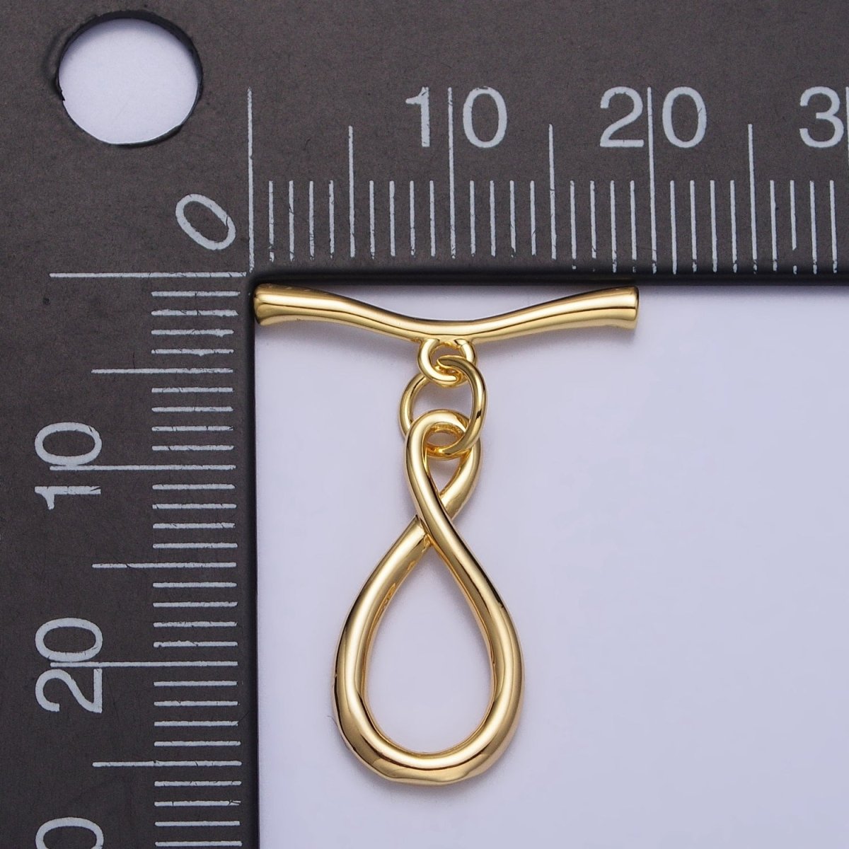 Infinity Coiled Geometric Toggle Clasps Jewelry Closure in Gold & Silver | Z-082 Z-083 - DLUXCA