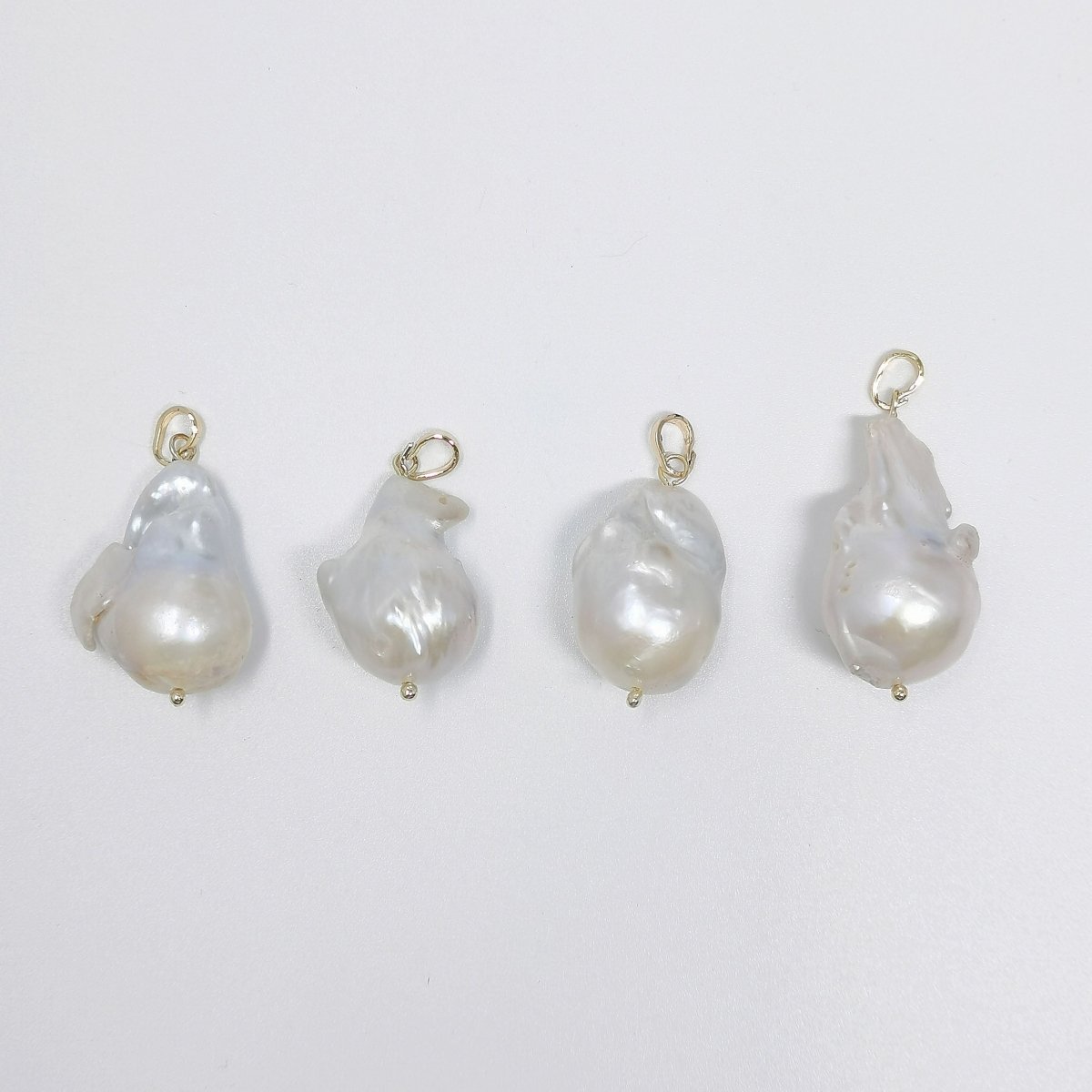 Irregular baroque pearl necklace, Freeform Keishi pearl charm for Necklace Component P-1566 - DLUXCA