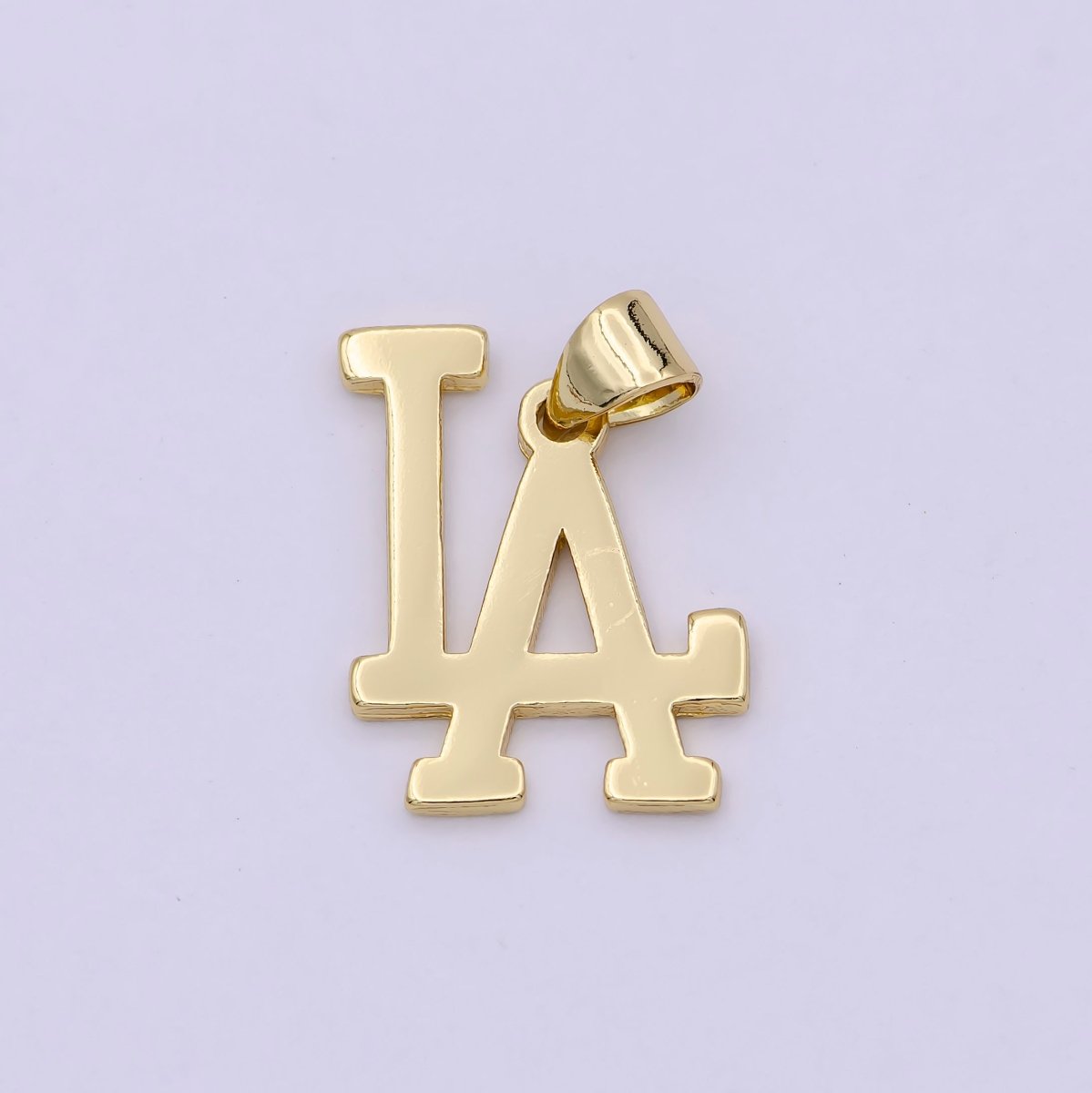 LA Dodgers Charm Necklace | Los Angeles Pendant | So Cal | LA Gifts For Her Him | LA Dodgers Initial | Silver Baseball Charm H-481 H-482 - DLUXCA