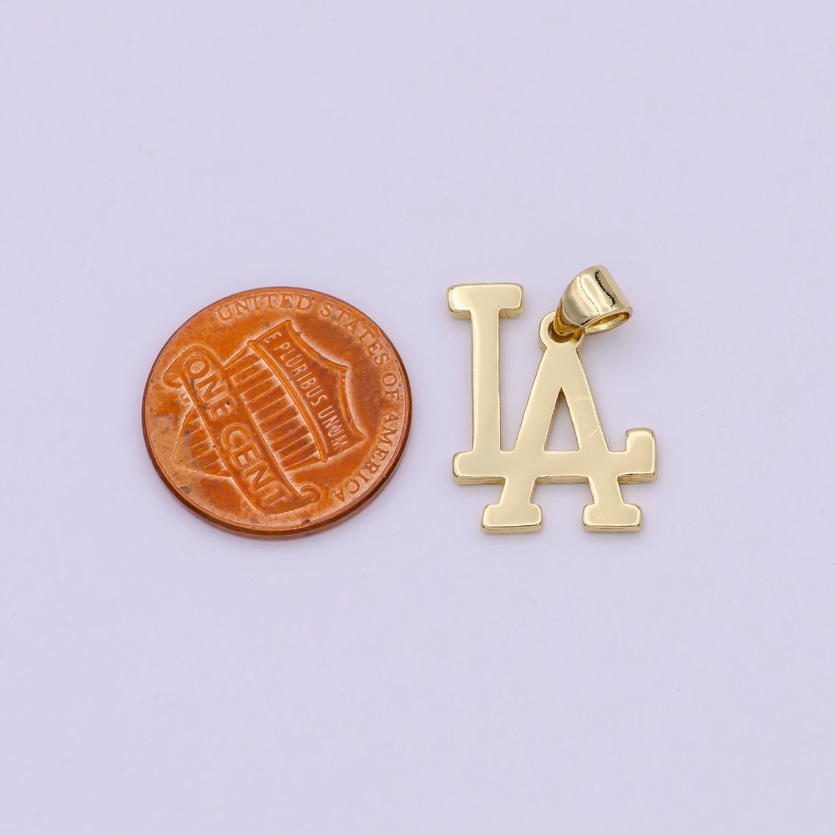 LA Dodgers Charm Necklace | Los Angeles Pendant | So Cal | LA Gifts For Her Him | LA Dodgers Initial | Silver Baseball Charm H-481 H-482 - DLUXCA