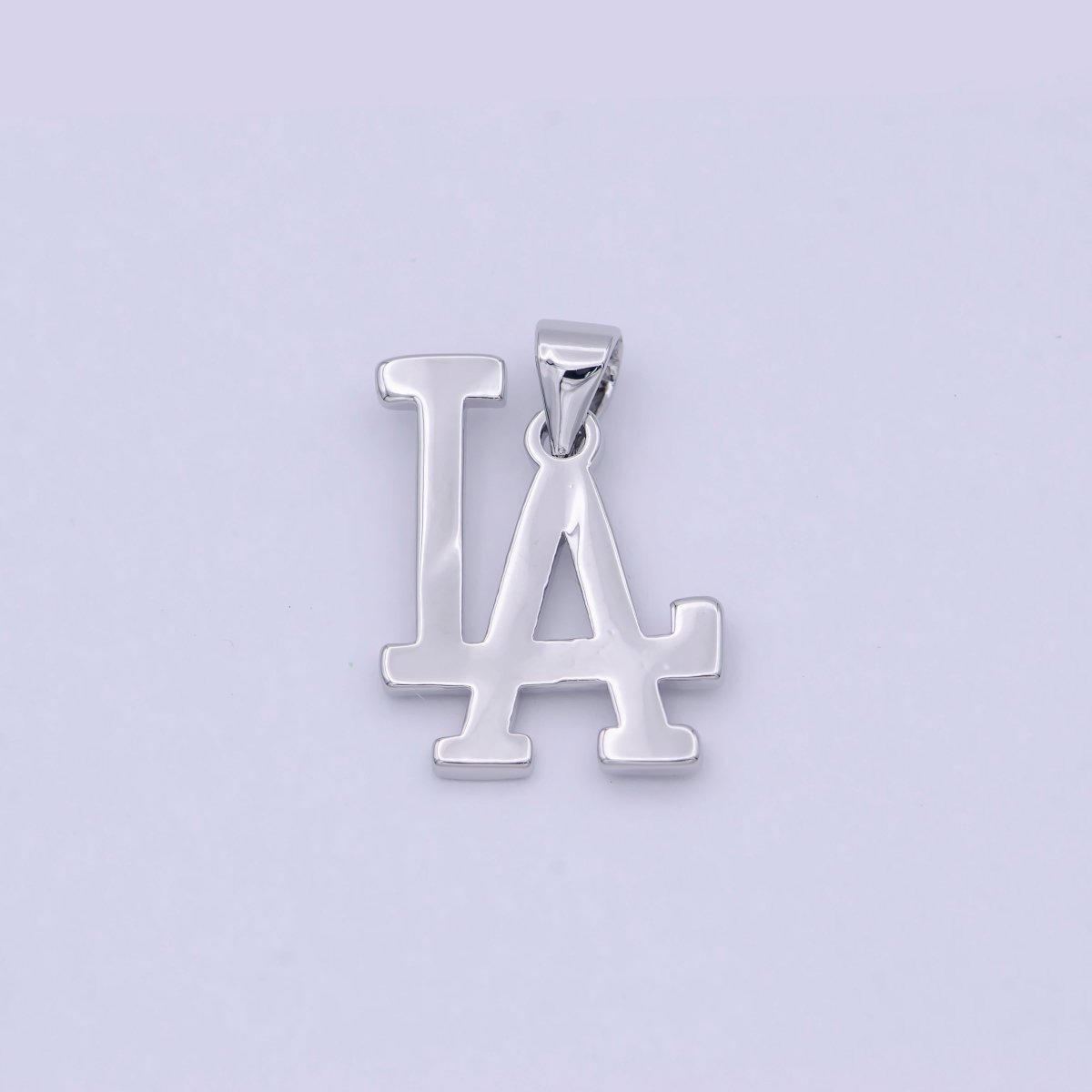 LA Dodgers Charm Necklace | Los Angeles Pendant | So Cal | LA Gifts For Her Him | LA Dodgers Initial | Silver Baseball Charm H-481 H-482 - DLUXCA