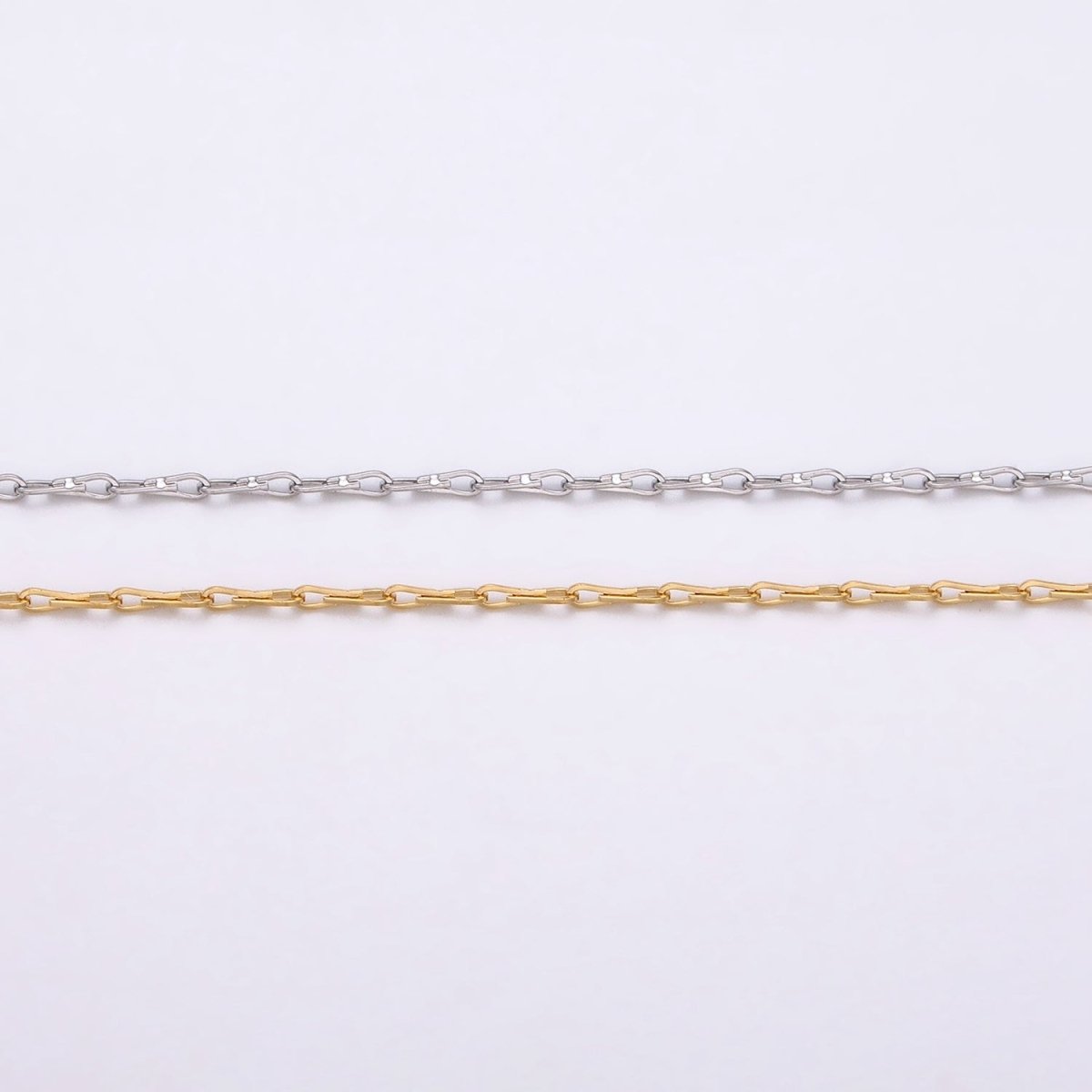 Ladder Hook Horse Shoe Chain 1.1mm Unfinished Chain by Yard Unique Horseshoe Link Chain | ROLL-1327 Clearance Pricing - DLUXCA