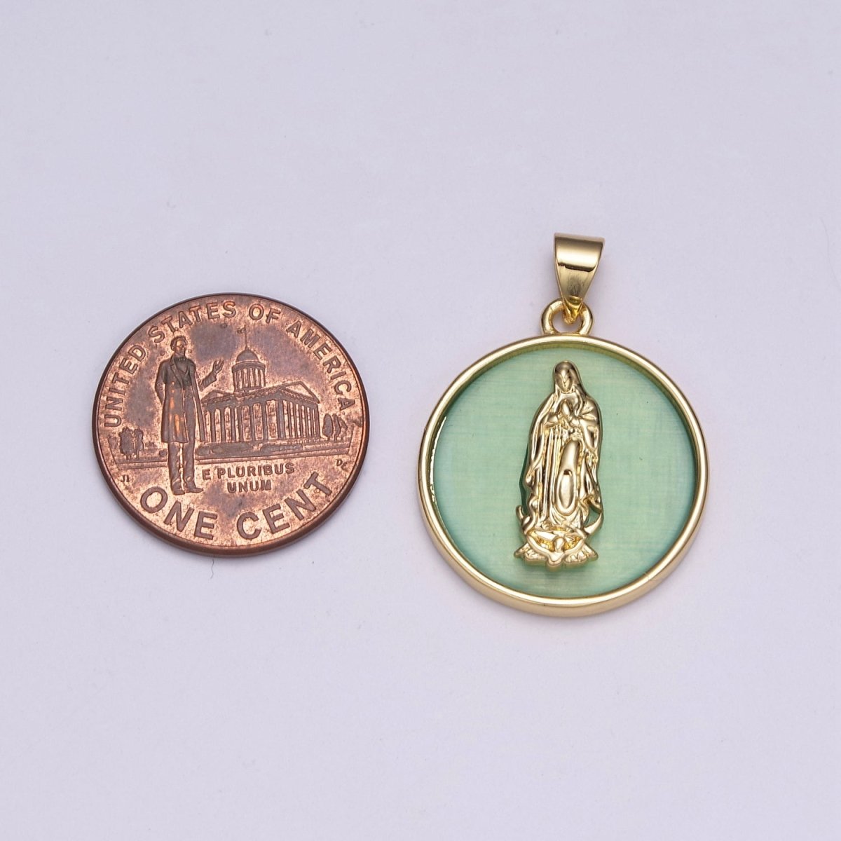 Lady Guadalupe Pendant Virgin Mary Religious Charm N-510 N-511 - DLUXCA