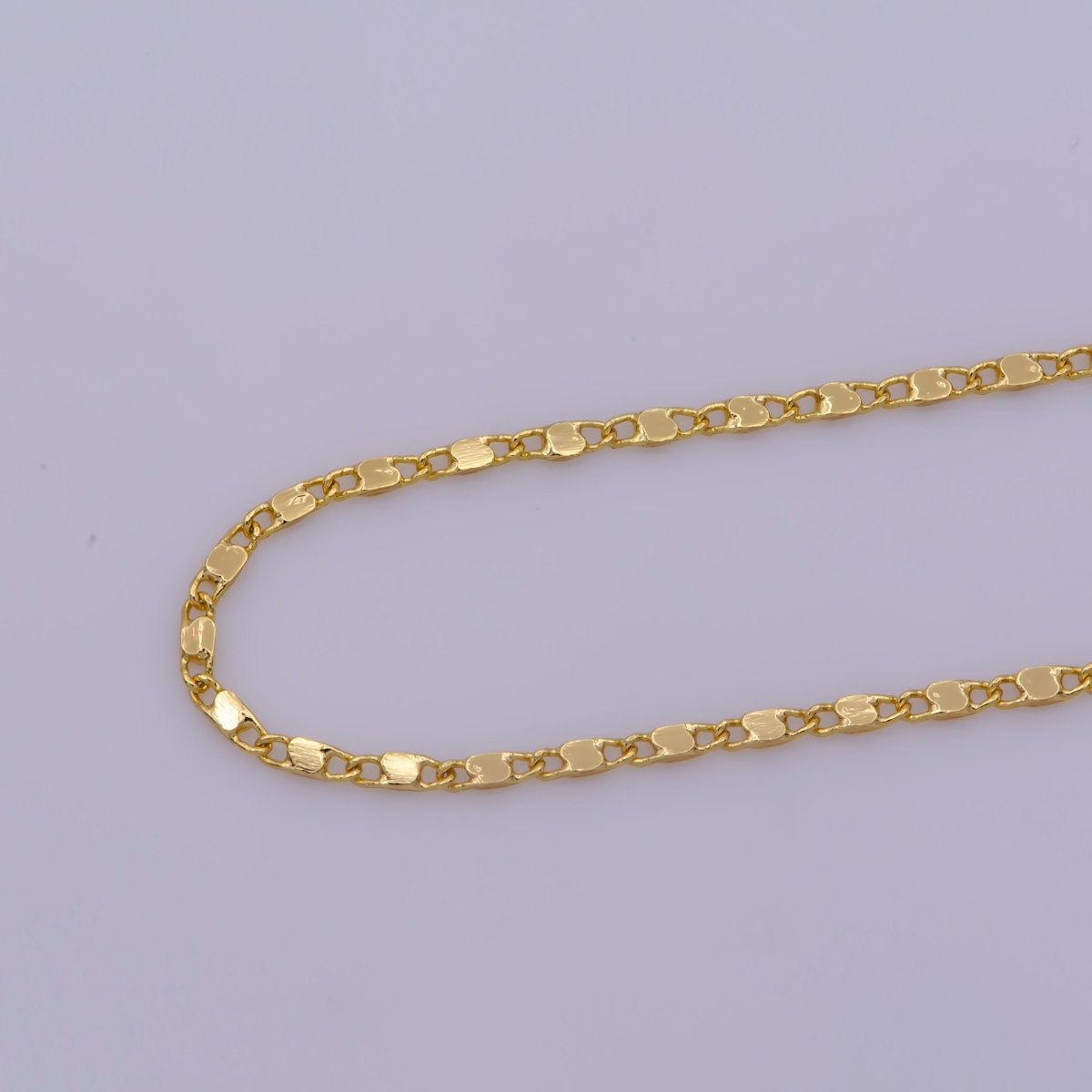 Layering Gold Anchor Chain Choker Necklace, 24k Gold Filled Chain, Chain Layering Necklace, Dainty Gold Chain, Minimalist Jewelry Necklace | WA-383 - DLUXCA