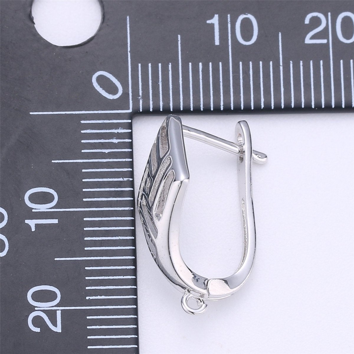 Lever Back One Touch Earring for jewelry Making Earring supplies in Rhodium Plated lead nickel free K-282 - DLUXCA