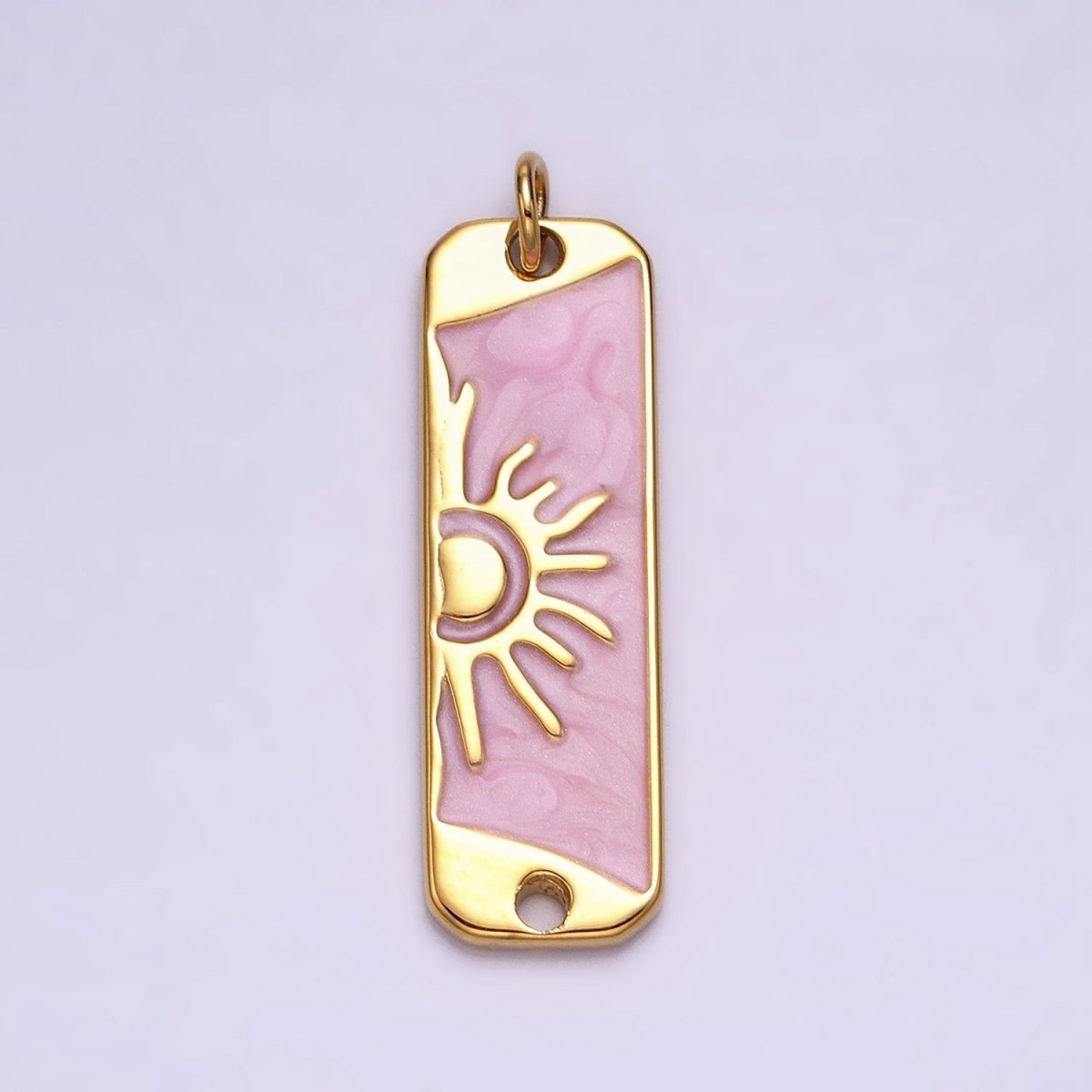 Long Bar Sun Charm Silver Gold Sun Rise Good Morning Earth Day Necklace Pendant AC581 AC582 AC583 AC584 - DLUXCA