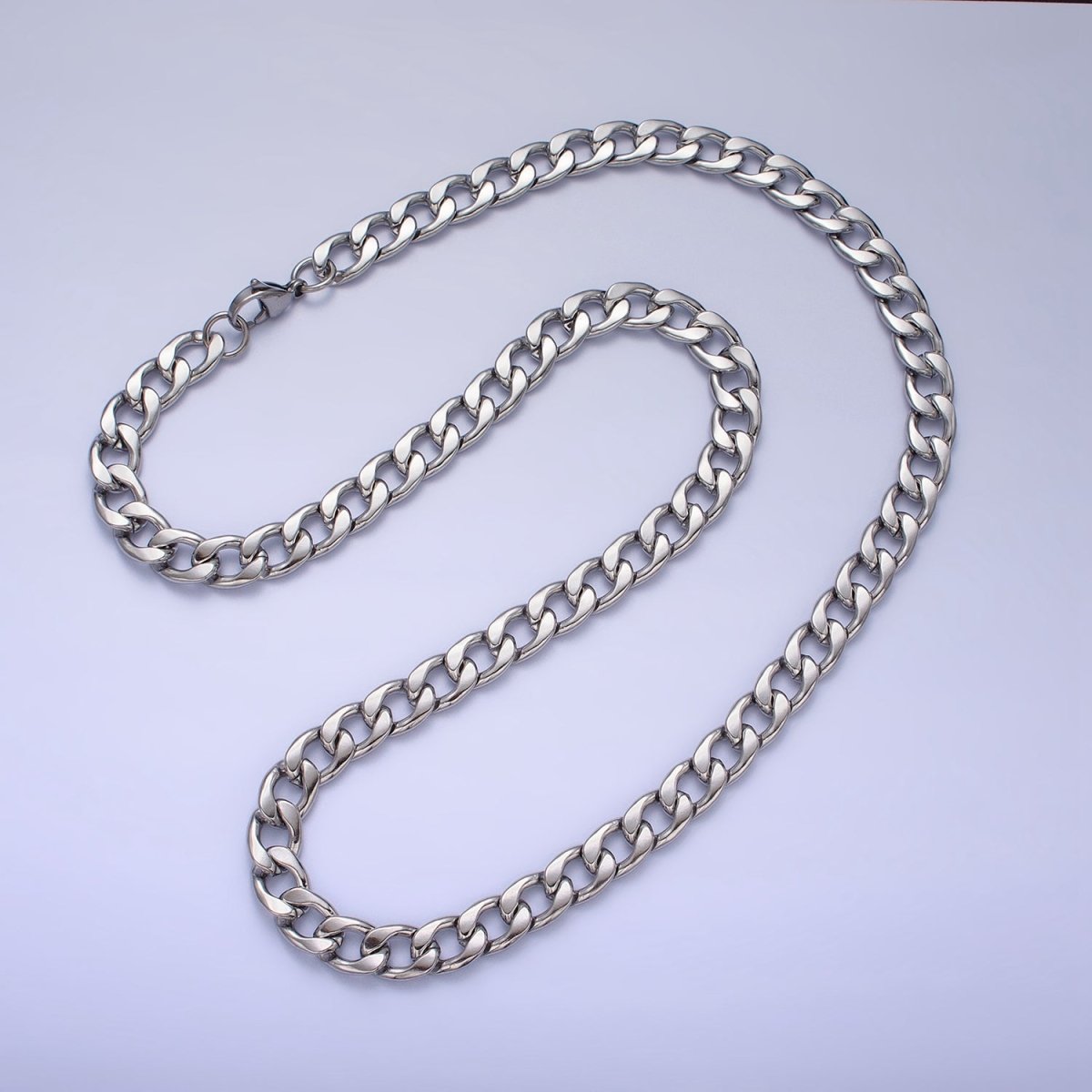 Long Gold Miami Cuban Curb Chain Necklace Stainless Steel 8.5mm Thick Men's Chain 23.5 inch Necklace | WA-1589 WA-1590 Clearance Pricing - DLUXCA