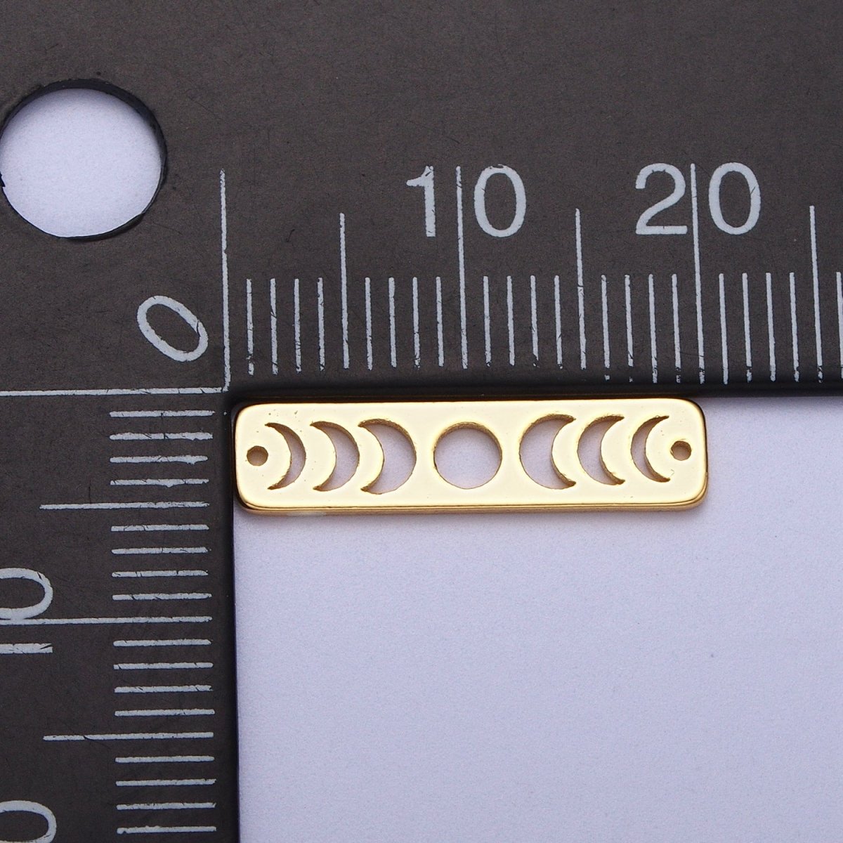 Lunar Crescent Moon Phases Celestial Bar Connector in Gold & Silver | AC054 AC055 - DLUXCA