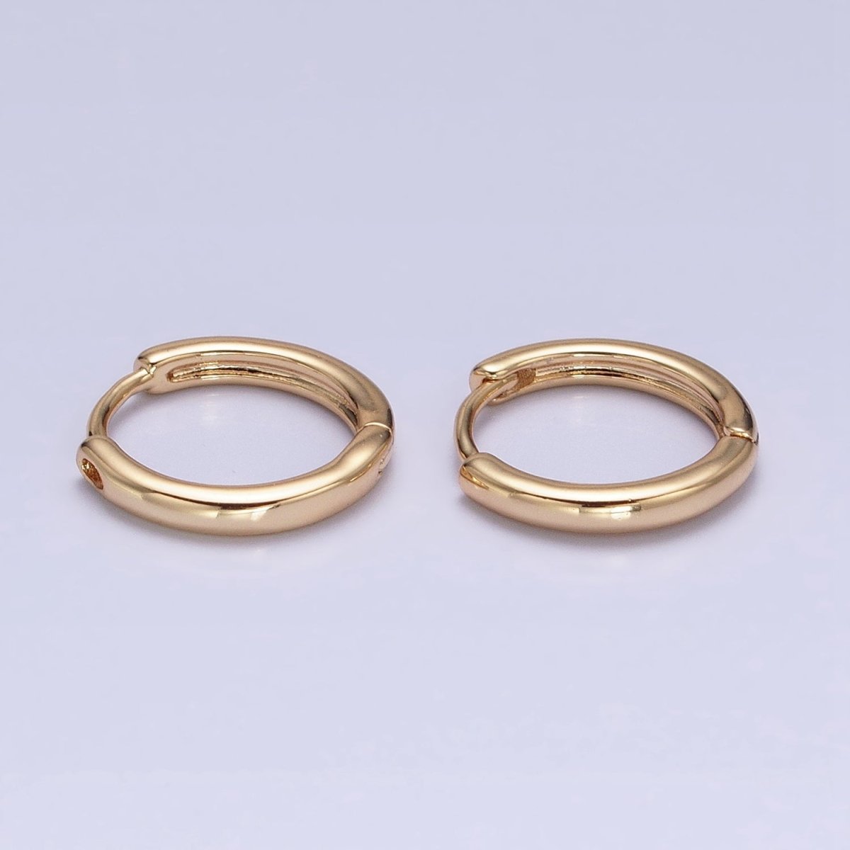 Medium Hoop Earrings in Gold Filled Dainty Gold Hoops Minimalist Earrings AD1396 AD1397 - DLUXCA