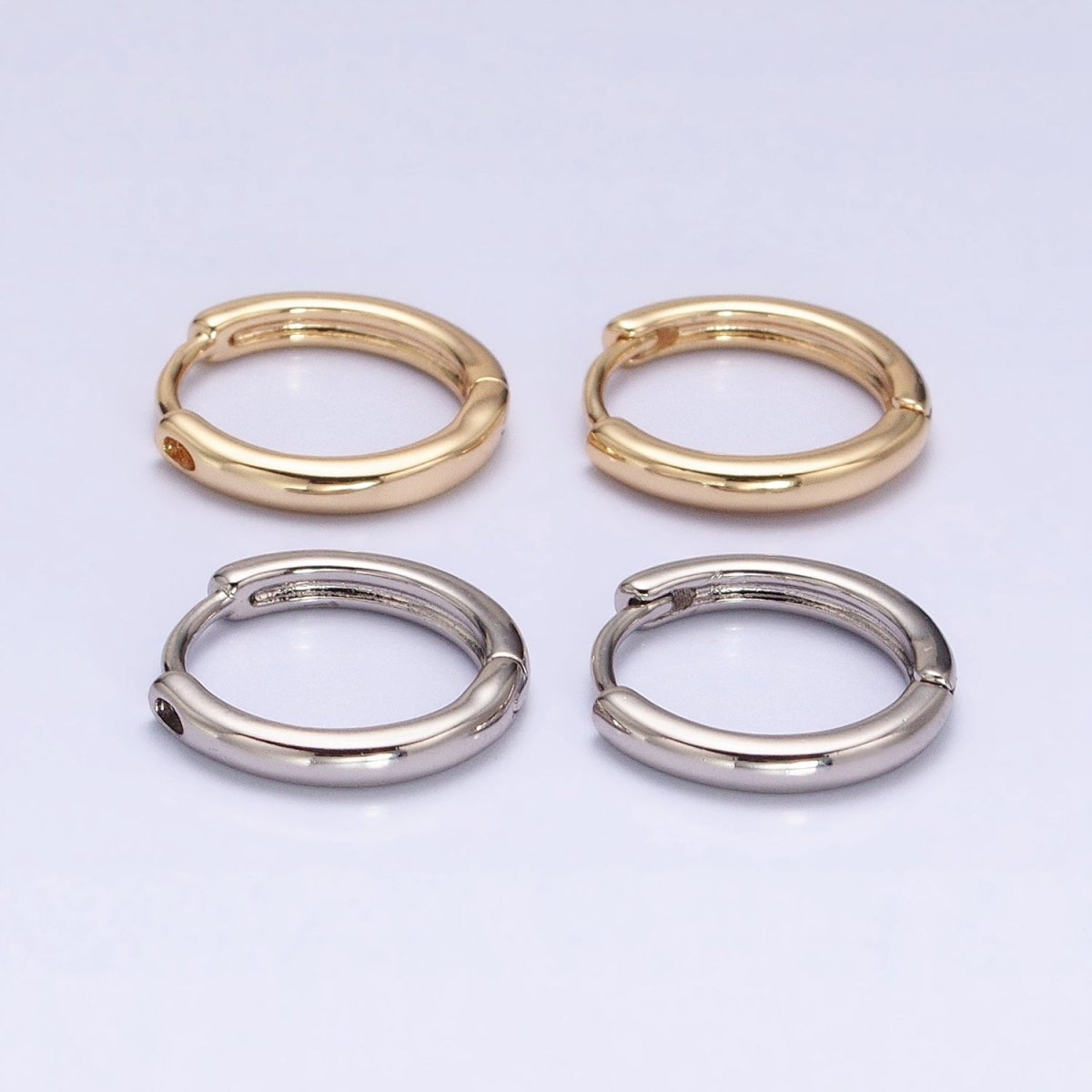 Medium Hoop Earrings in Gold Filled Dainty Gold Hoops Minimalist Earrings AD1396 AD1397 - DLUXCA
