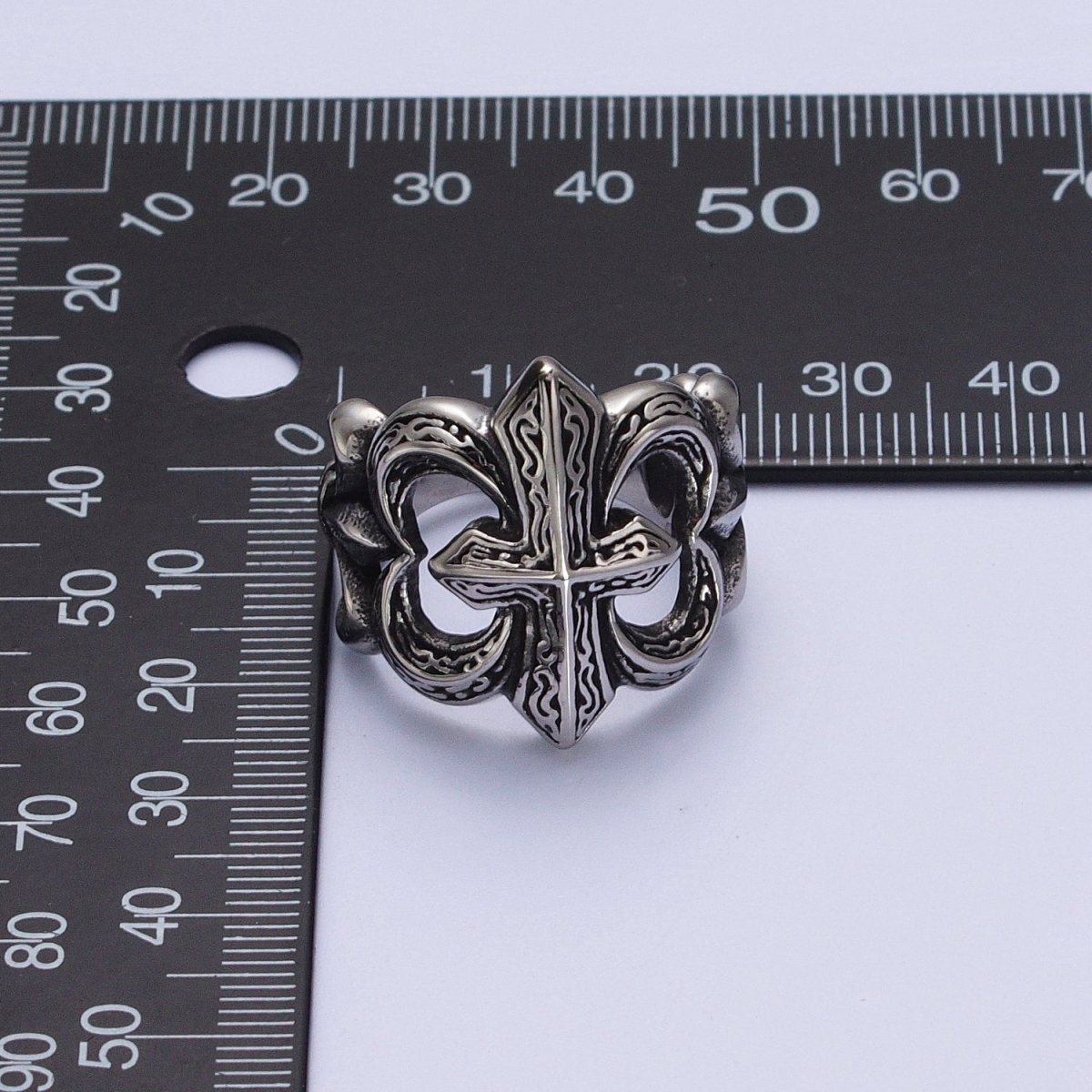 女性が喜ぶ♪ Stainless Men Steel Chunky Ring Silver Antique Cross Rings 帽子