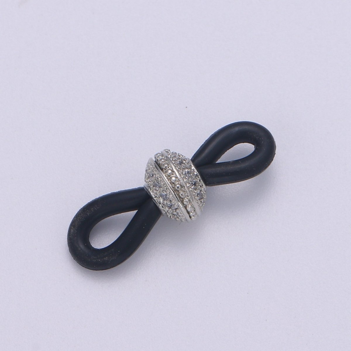 Micro Pave Beads Gold Face Mask cord tip Chain Facemask, glasses, silicone connector, eyewear accessories, jewelry manufacturing K-442 K-443 K-621 K-622 - DLUXCA