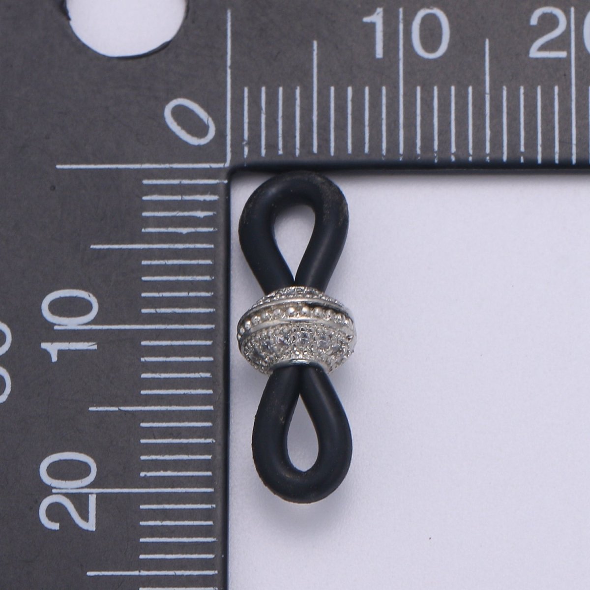 Micro Pave Beads Gold Face Mask cord tip Chain Facemask, glasses, silicone connector, eyewear accessories, jewelry manufacturing K-442 K-443 K-621 K-622 - DLUXCA
