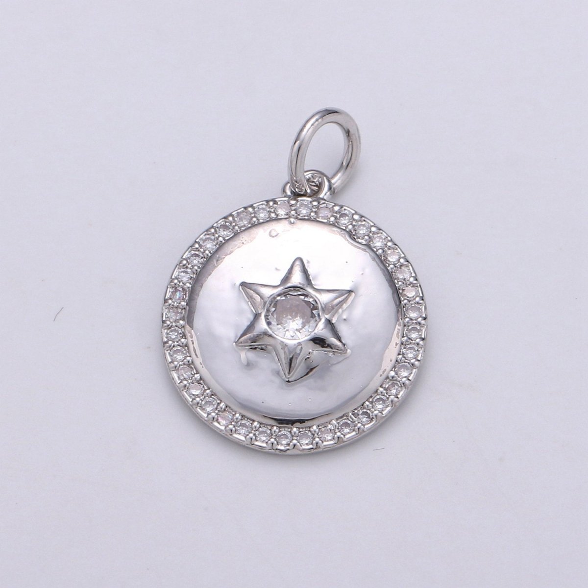 Micro Pave Celestial Jewelry Gold Star Charm Jewelry Making Supply 24K Gold Filled Findings D-407 D-408 - DLUXCA
